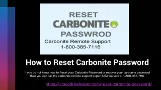 how to reset carbonite password