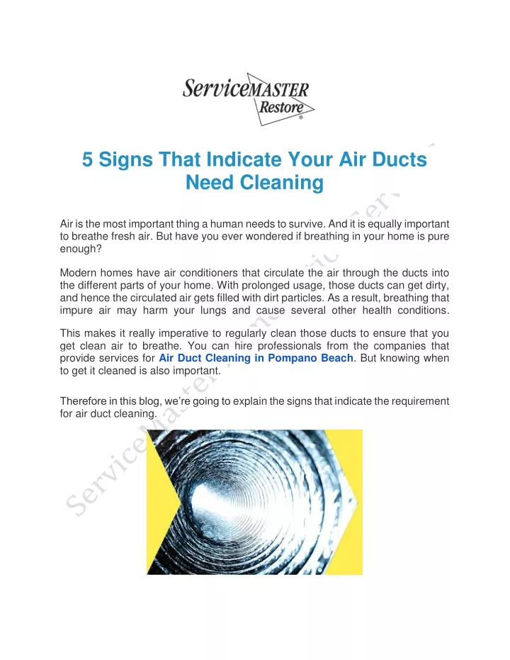 5 signs that indicate your air ducts need cleaning