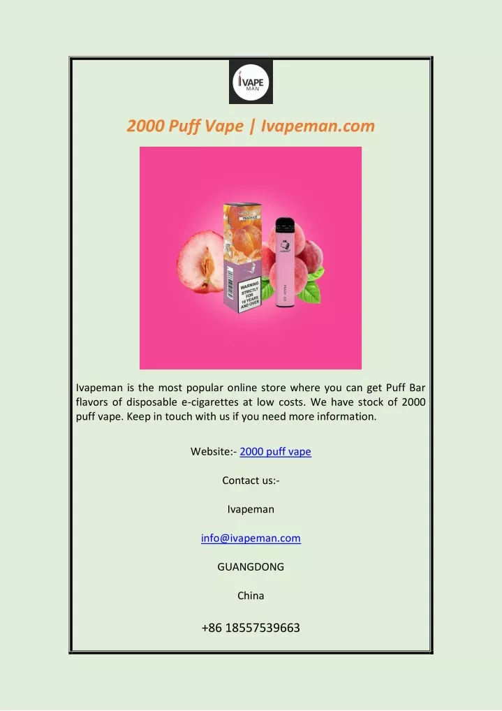 2000 puff vape ivapeman com