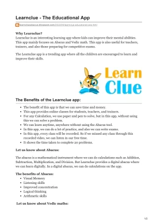 learnclue the educational app