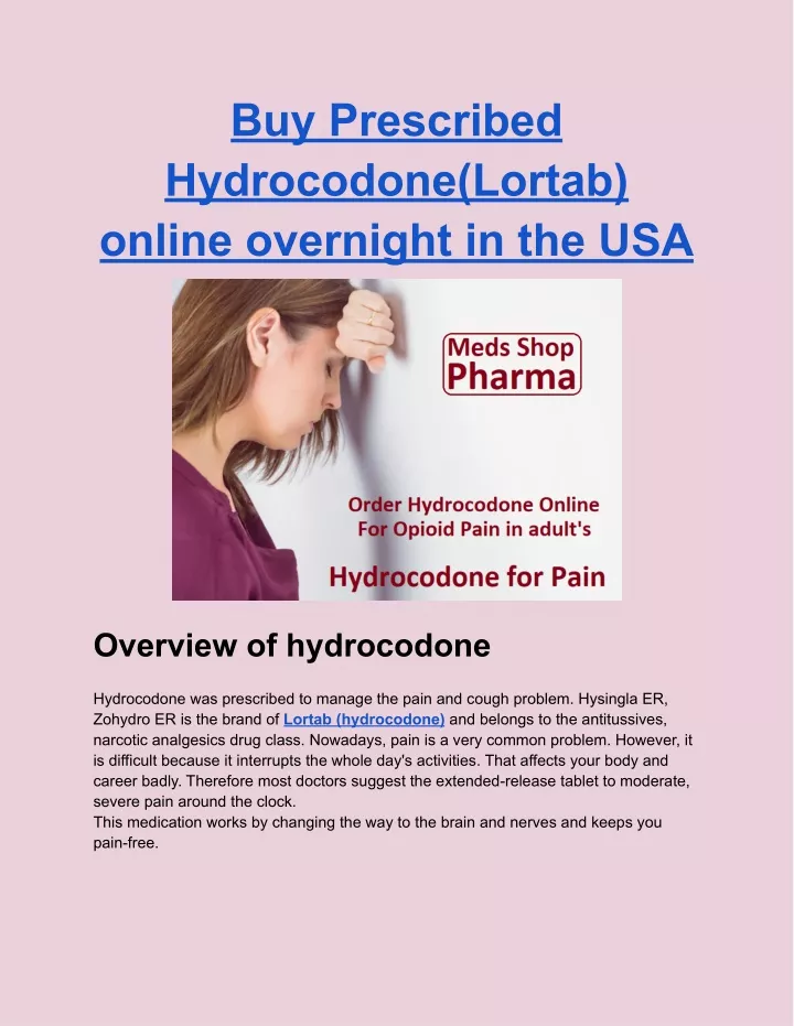 buy prescribed hydrocodone lortab online