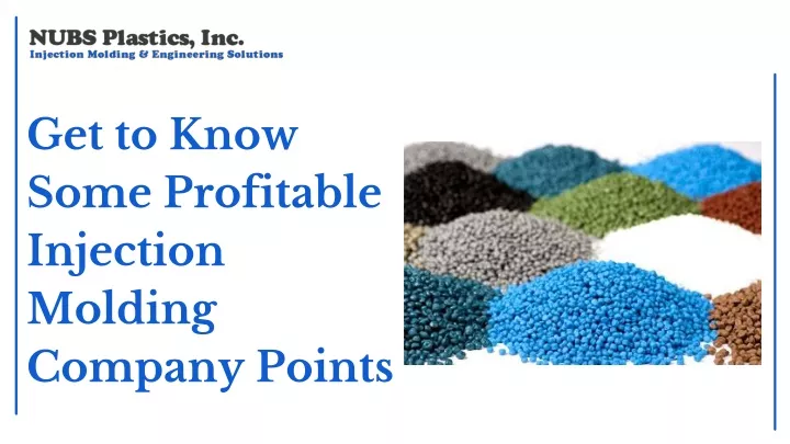 get to know some profitable injection molding