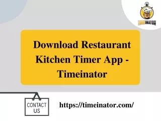 Download Restaurant Kitchen Timer App -Timeinator