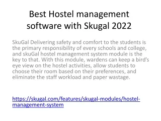 best hostel management software with skugal 2022