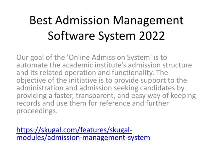 best admission management software system 2022