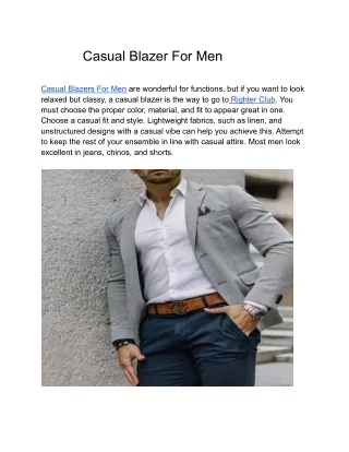 Casual Blazer For Men
