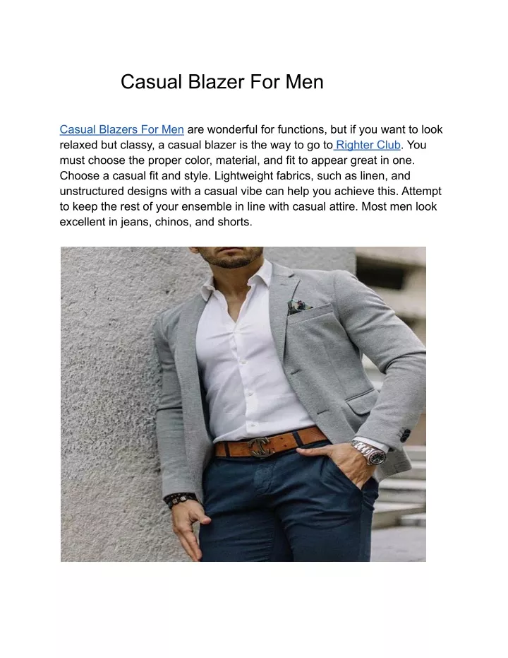 casual blazer for men