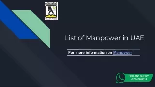 List of Manpower in UAE onYellowpages UAE