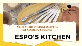 Buy high-quality set of stainless steel measuring spoons from Espo's Kitchen