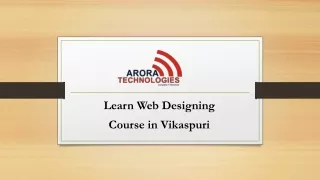Learn Web Designing in Vikaspuri