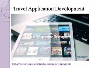 travel application development