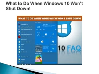Learn What to Do When Windows 10 Won’t Shut Down! - Pre Pc Solution
