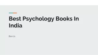 Best Psychology Books In India
