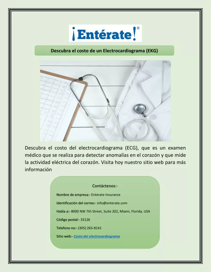 descubra el costo de un electrocardiograma ekg