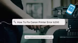 How To Fix Canon Printer Error b200