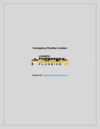 Emergency Plumber London