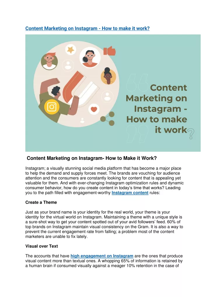 content marketing on instagram how to make it work