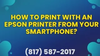 How to print with an Epson printer from your smartphone?