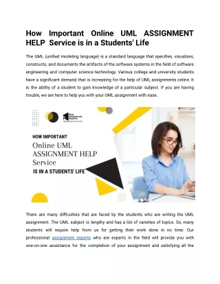 how important online uml assignment help service