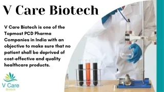 How to Choose Low Price Good Quality PCD Franchise? - V Care Biotech