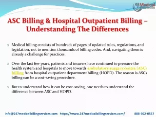 asc billing hospital outpatient billing
