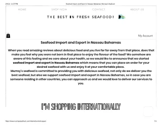 Seafood Import and Export in Nassau Bahamas | Murrays Sea Food