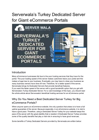 serverwala s turkey dedicated server for giant