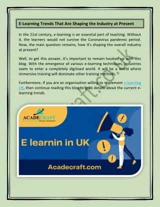 e learning trends that are shaping the industry