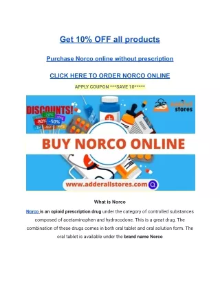 Buy Norco Online Overnight | No Prescription Required