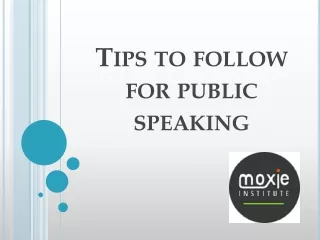 Tips to follow for public speaking