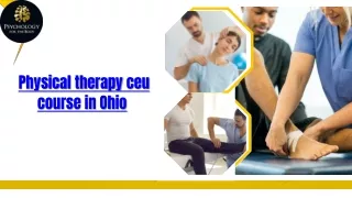 Physical therapy ceu course in Ohio