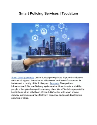 smart policing services tecdatum