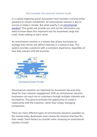 the complete omnichannel solution guide