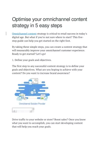 optimise your omnichannel content strategy
