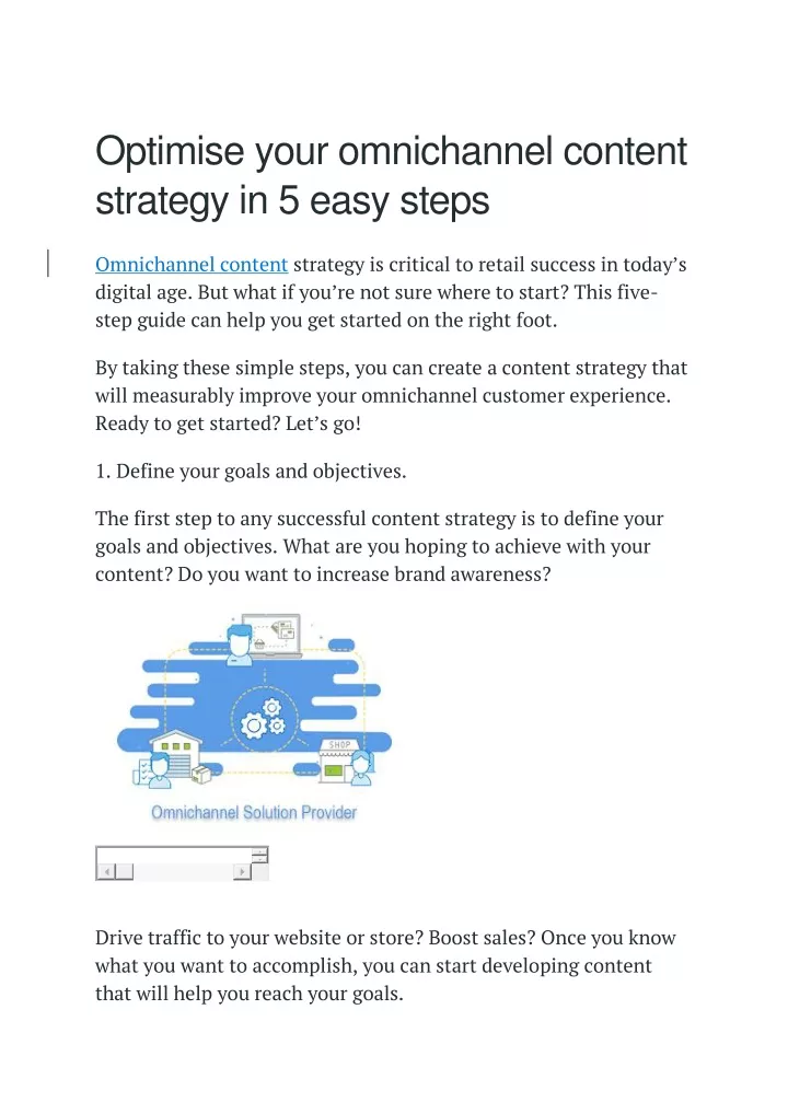 optimise your omnichannel content strategy