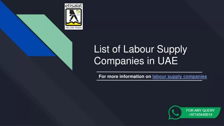 list of labour supply companies in uae