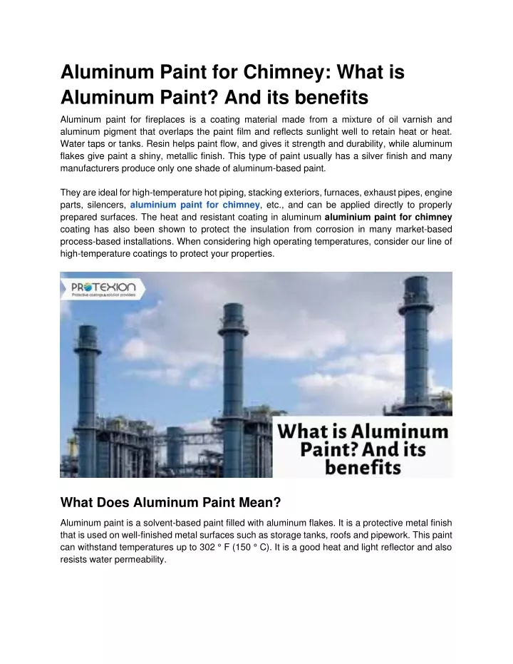 aluminum paint for chimney what is aluminum paint