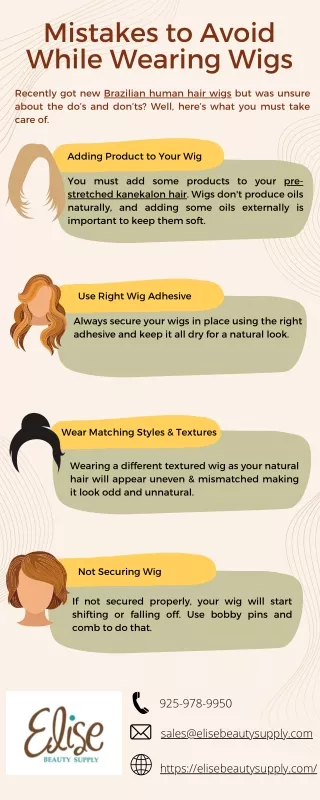 Mistakes to Avoid While Wearing Wigs