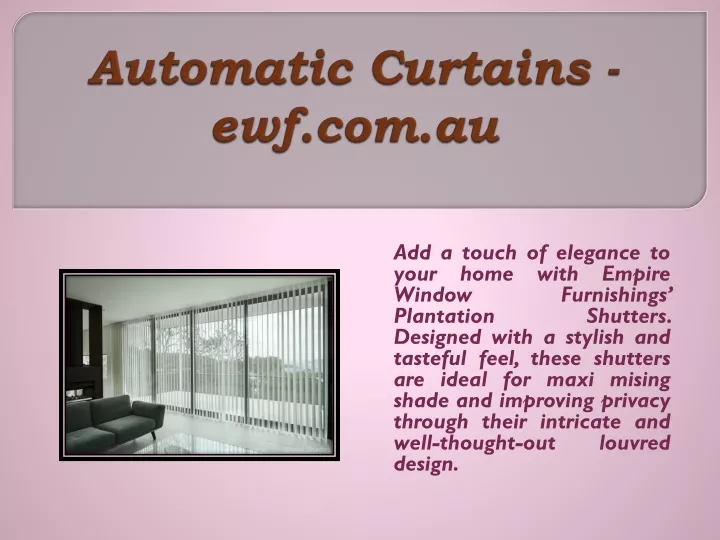 automatic curtains ewf com au
