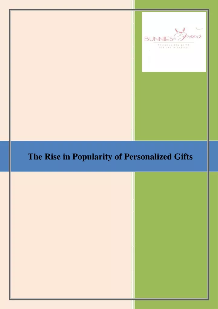 the rise in popularity of personalized gifts