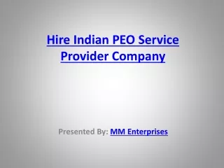 Hire Indian PEO Service Provider Company