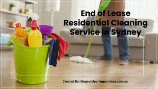End of Lease Residential Cleaning Service in Sydney