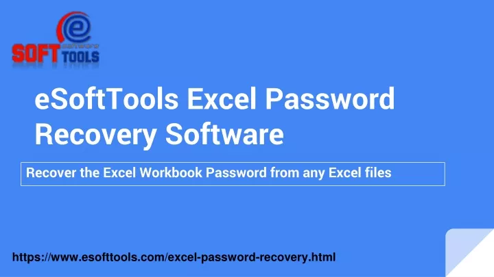 esofttools excel password recovery software