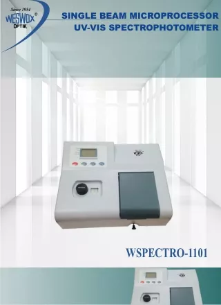 SINGLE BEAM MICROPROCESSOR UV-VIS SPECTROPHOTOMETER wspectro-1101