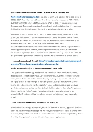 gastrointestinal endoscopy market size will