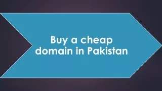 Buy a cheap domain in Pakistan