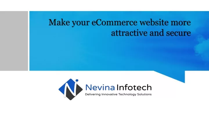 make your ecommerce website more attractive and secure