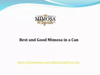 Best Mimosa in a can