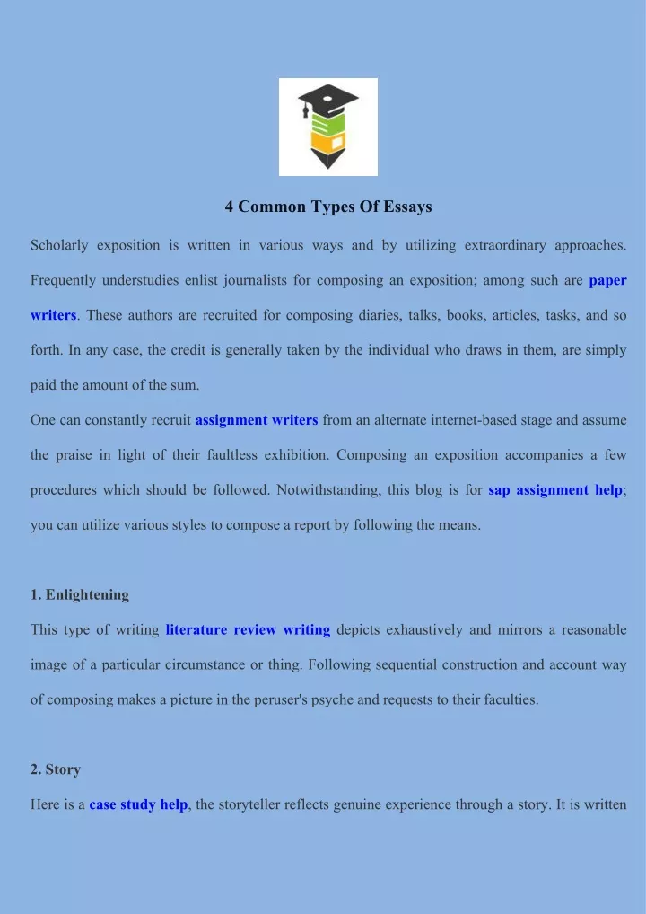 4 common types of essays