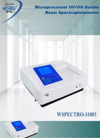Microprocessor UV-VIS DOUBLE BEAM SPECTROPHOTOMETER wspectro-11003